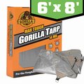 Gorilla Tarp 6ft x 8ft Max Tough 14 MIL 16x16 Weave Silver in a PDQ 97050